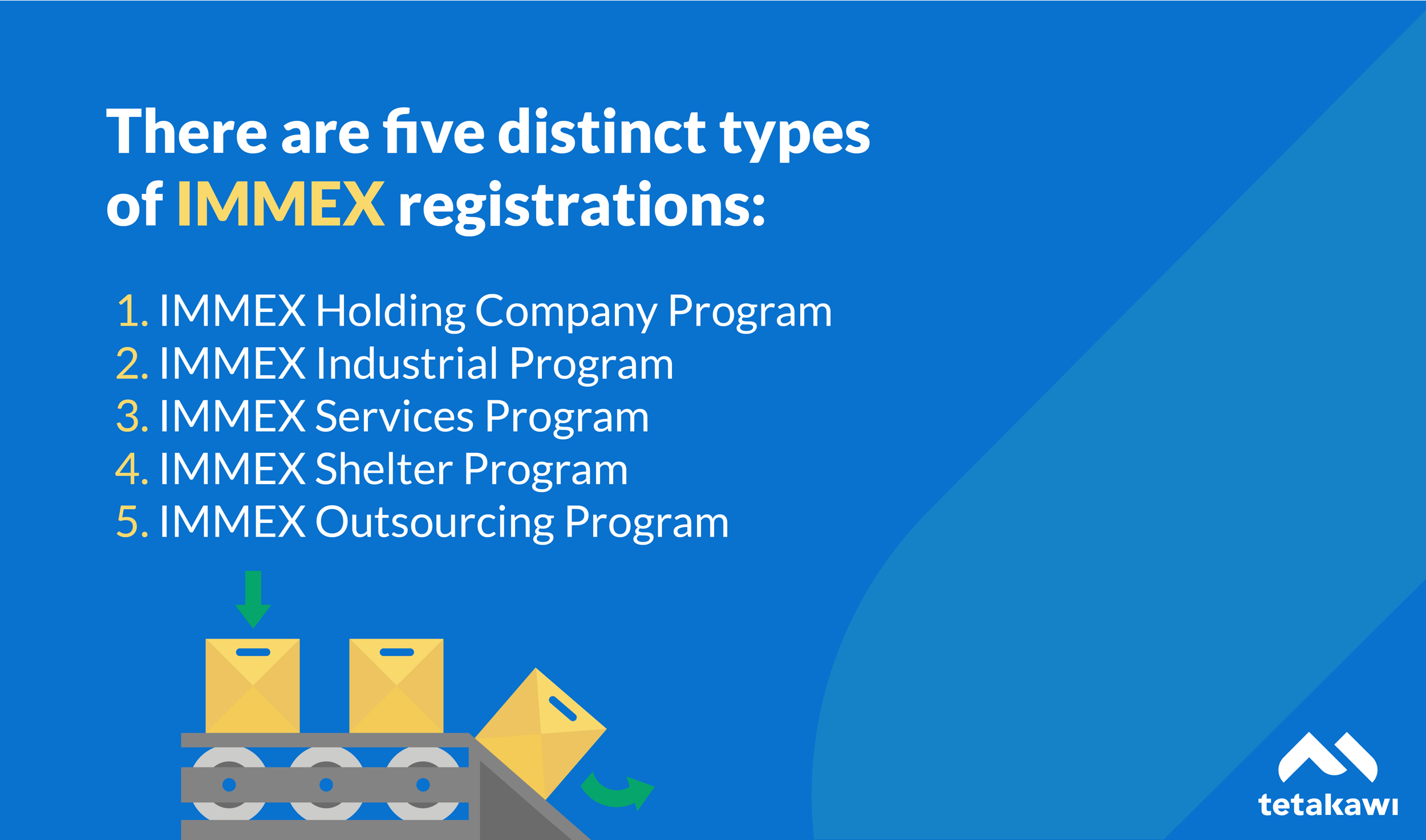 5 typów IMMEX/Maquiladora Registrations