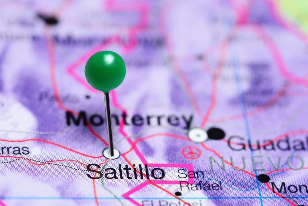Map of Saltillo, Coahuila