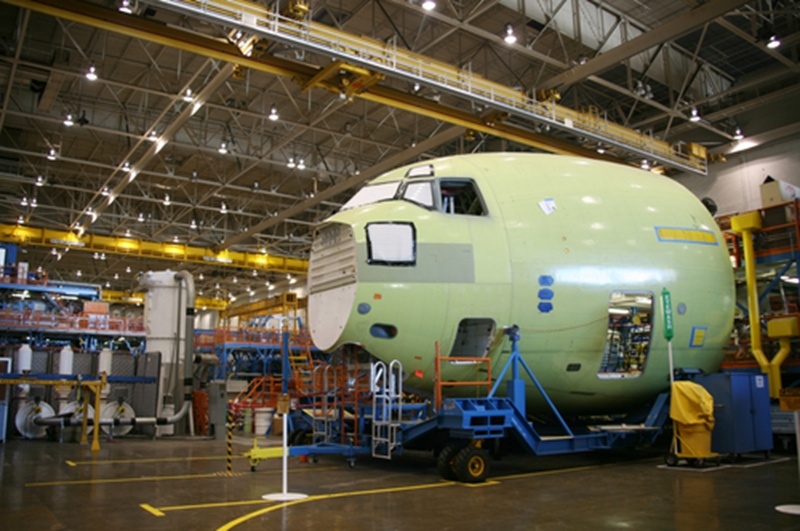 Aerospace manufacturing in Mexico is an industrial sector that has experienced rapid growth over the years, as seen though the rapid production of the green turbine pictured.